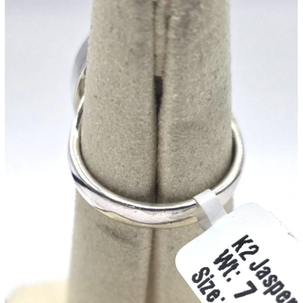 Genuine K2 Jasper Oval Ring Size 6.5 Sterling Silver 925 Handmade Southwest‎ NWT